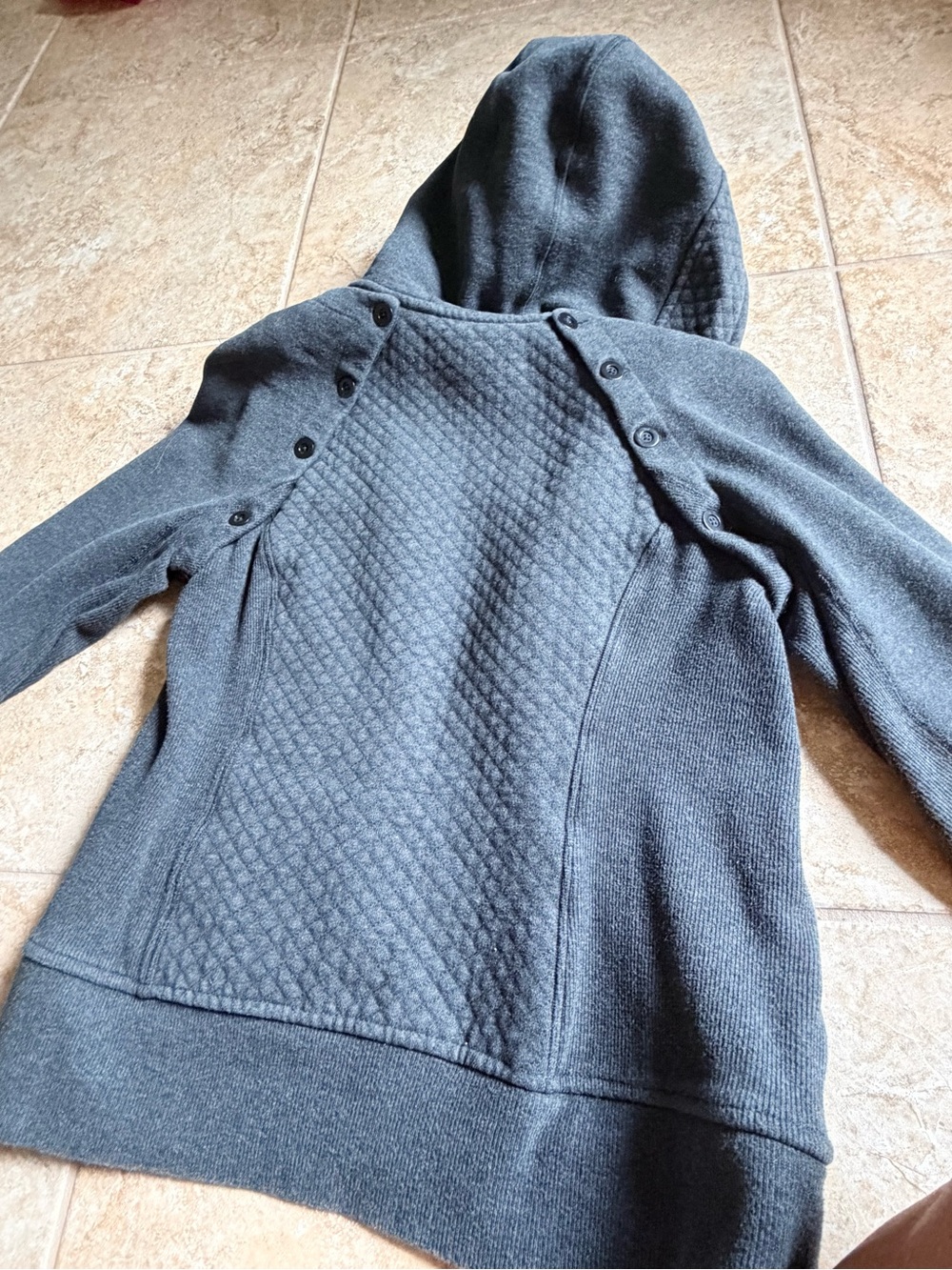 Vintage Lululemon Special Edition Button-Cuff, Quilted Scuba Hoodie - Picture 3 of 8